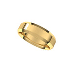 Beveled-Edge Comfort-Fit Flat Band in 14K & 18K Gold or Platinum - 14K Yellow Gold
