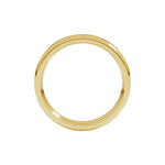 Beveled-Edge Comfort-Fit Flat Band in 14K & 18K Gold or Platinum - 14K Yellow Gold