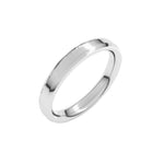 Beveled-Edge Comfort-Fit Flat Band in 14K & 18K Gold or Platinum - Platinum