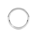 Beveled-Edge Comfort-Fit Flat Band in 14K & 18K Gold or Platinum - Platinum