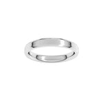 Beveled-Edge Comfort-Fit Flat Band in 14K & 18K Gold or Platinum - Platinum