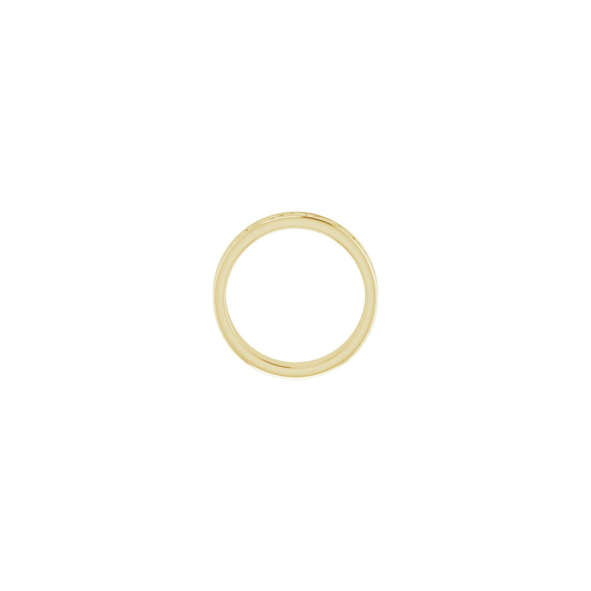 Celtic-Inspired Flat Band in 14K Gold - 14K Yellow Gold