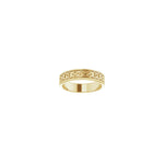 Celtic-Inspired Flat Band in 14K Gold - 14K Yellow Gold