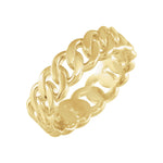 Chain Link Band in 14K Gold - 14K Yellow Gold