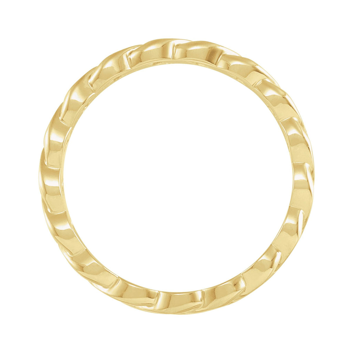 Chain Link Band in 14K Gold - 14K Yellow Gold