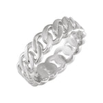 Chain Link Band in 14K Gold - 14K White Gold