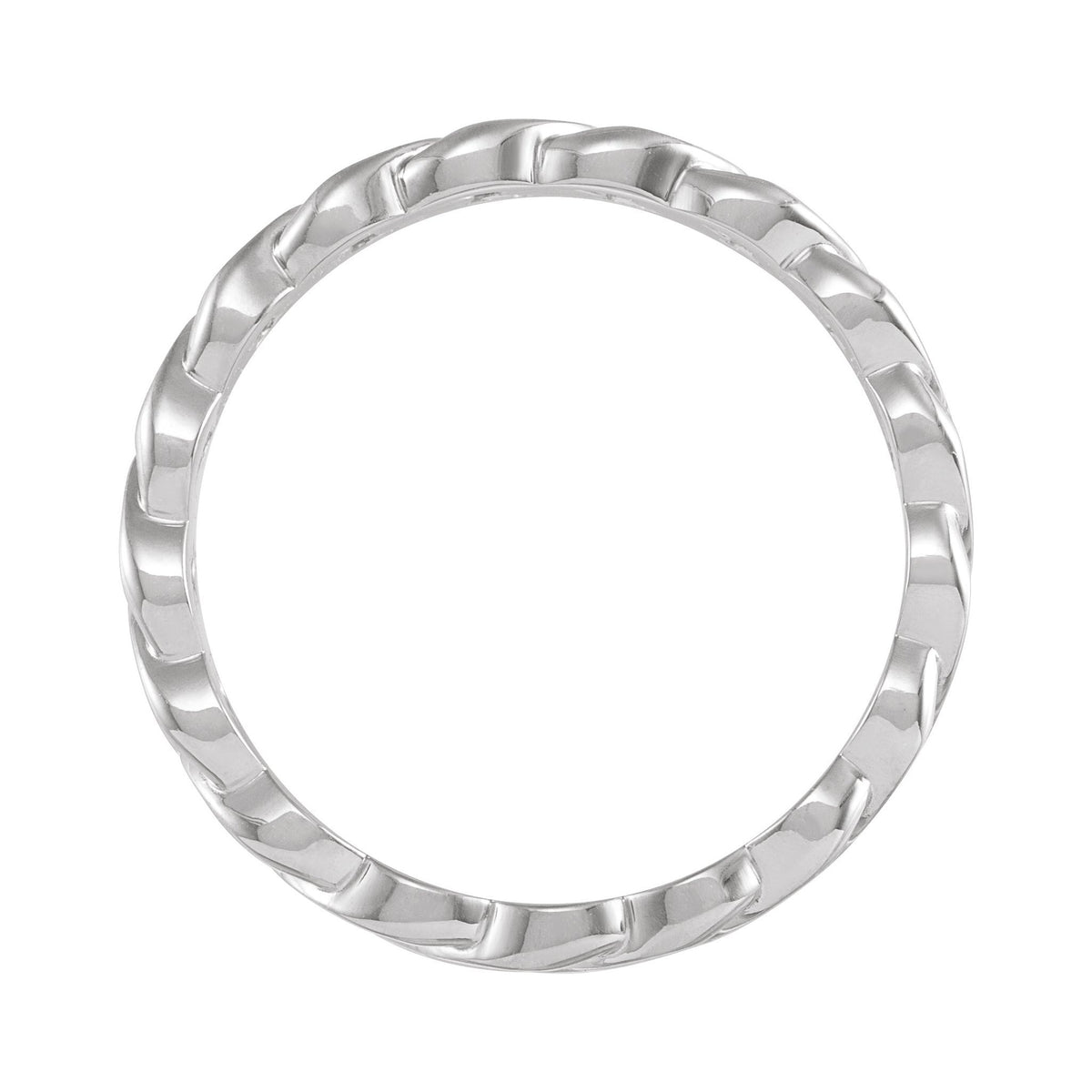 Chain Link Band in 14K Gold - 14K White Gold