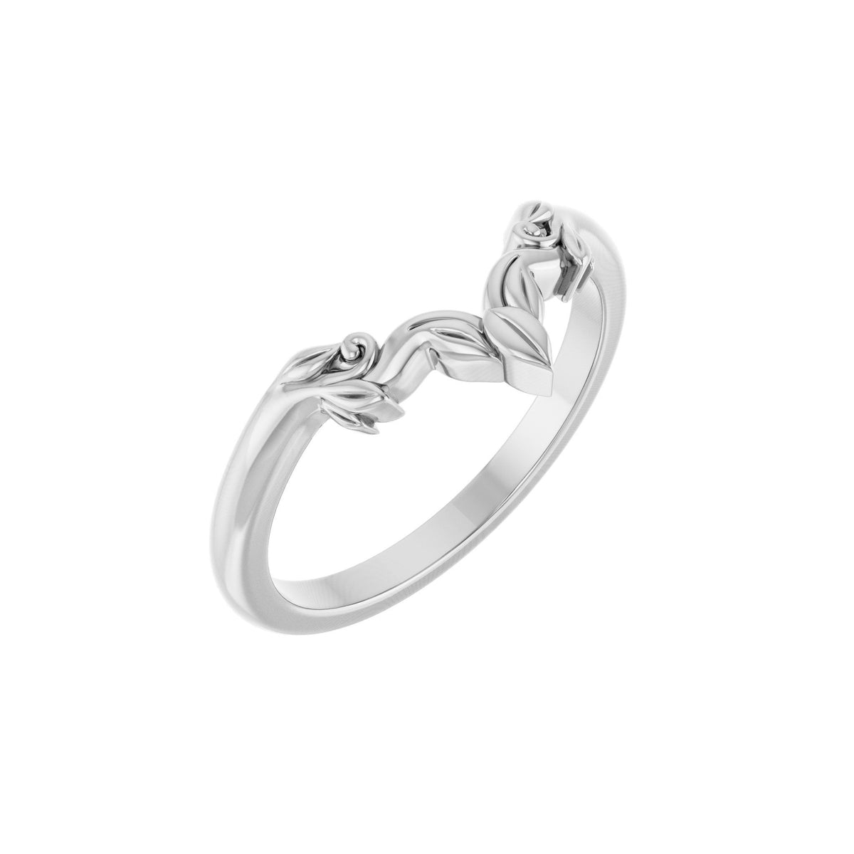 Contour Band in 14K Gold, 7.6 mm - 14K White Gold