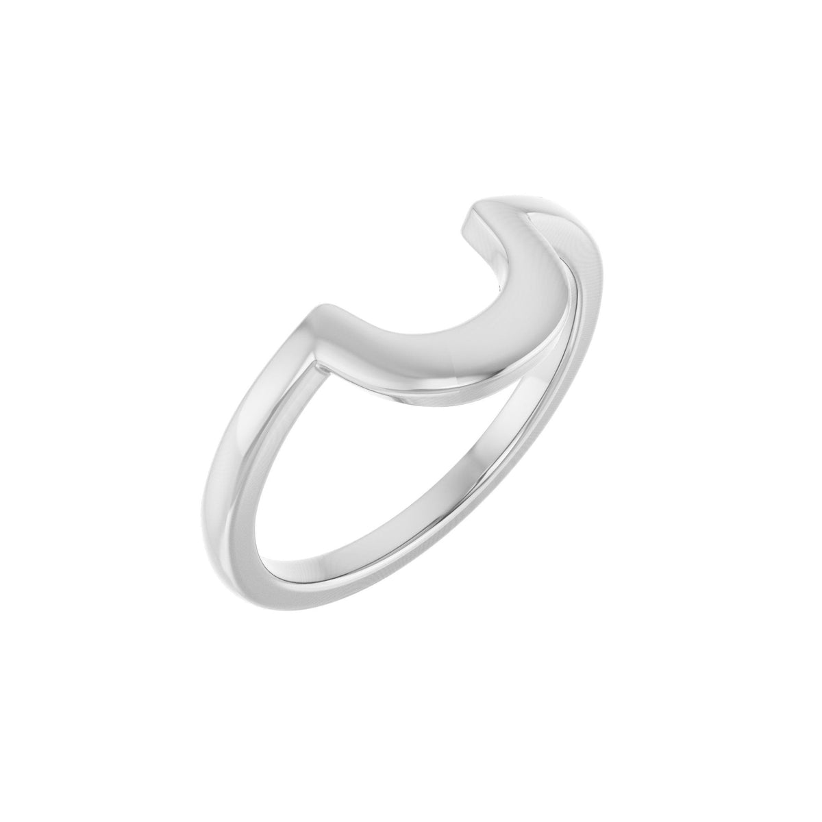 Contour Band in 14K Gold No. 2 - 14K White Gold