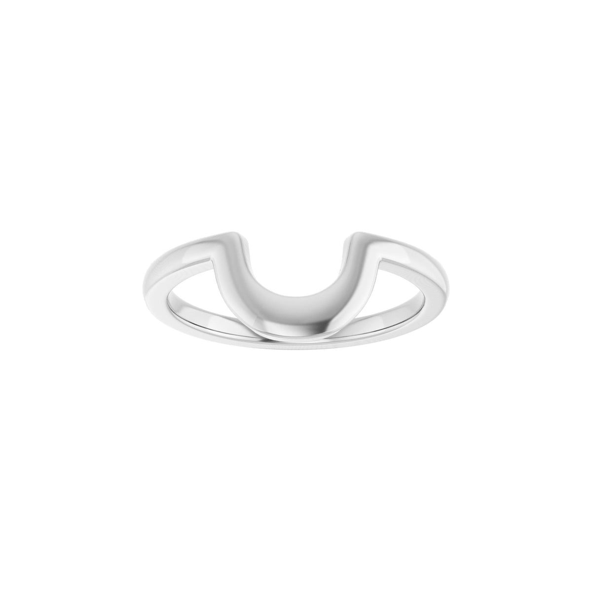 Contour Band in 14K Gold No. 2 - 14K White Gold