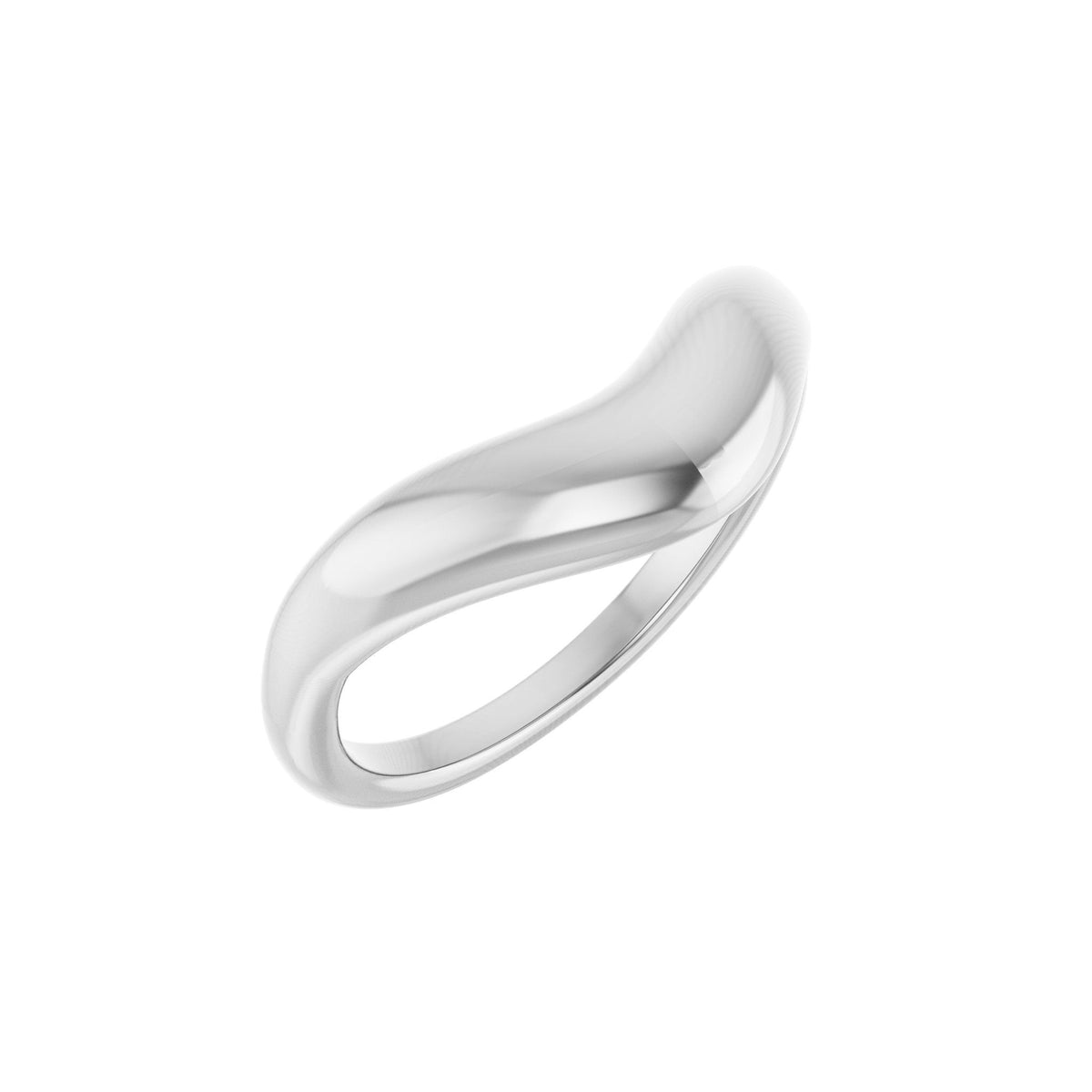 Contour Band in 14K Gold No. 3 - 14K White Gold