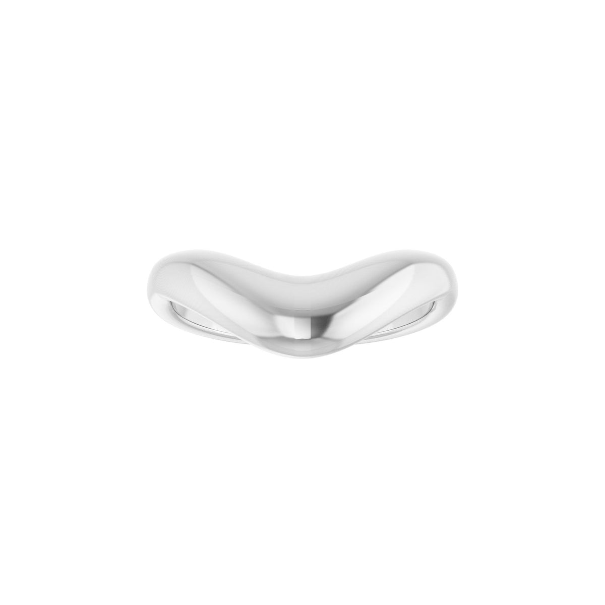 Contour Band in 14K Gold No. 3 - 14K White Gold