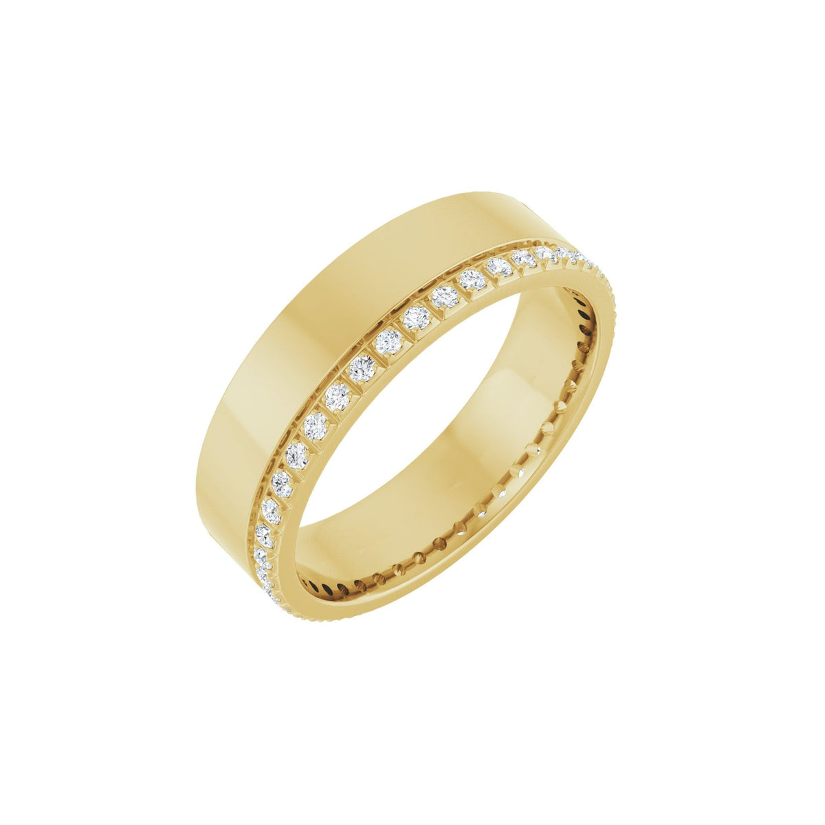 Diamond Accented Band in 14K Gold, 1/3 to 3/8 CT TW - 14K Yellow Gold