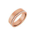 Diamond Accented Band in 14K Gold, 1/3 to 3/8 CT TW - 14K Rose Gold