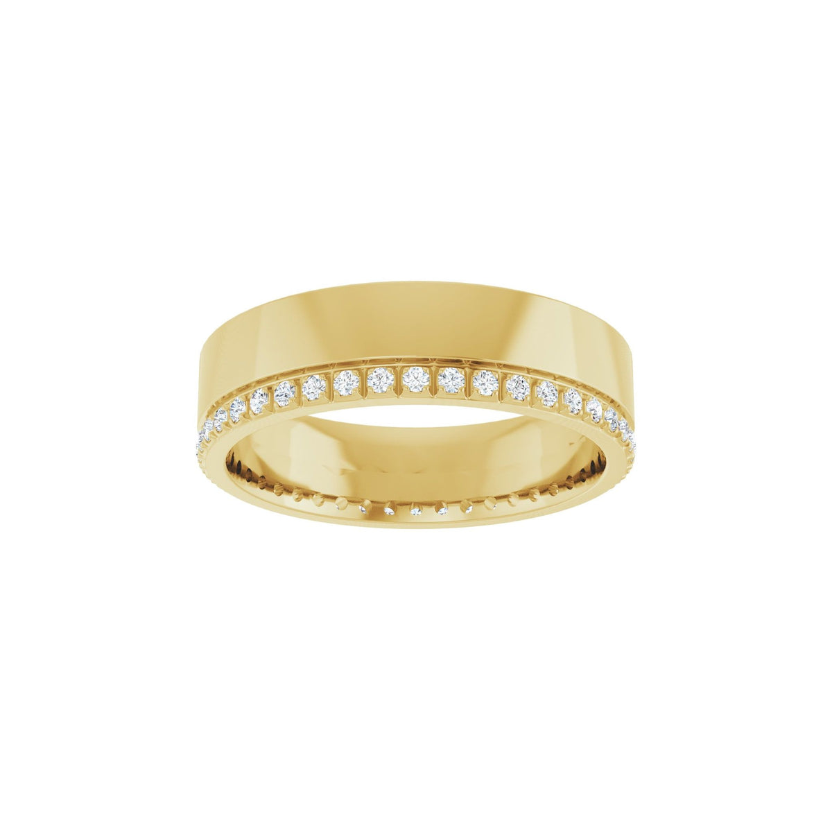 Diamond Accented Band in 14K Gold, 1/3 to 3/8 CT TW - 14K Yellow Gold
