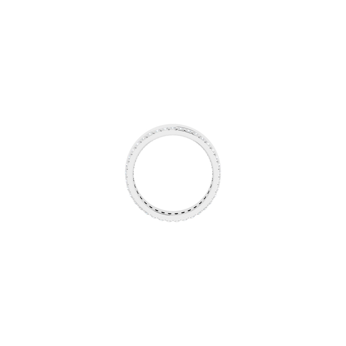 Diamond Accented Band in 14K Gold, 1/3 to 3/8 CT TW - 14K White Gold