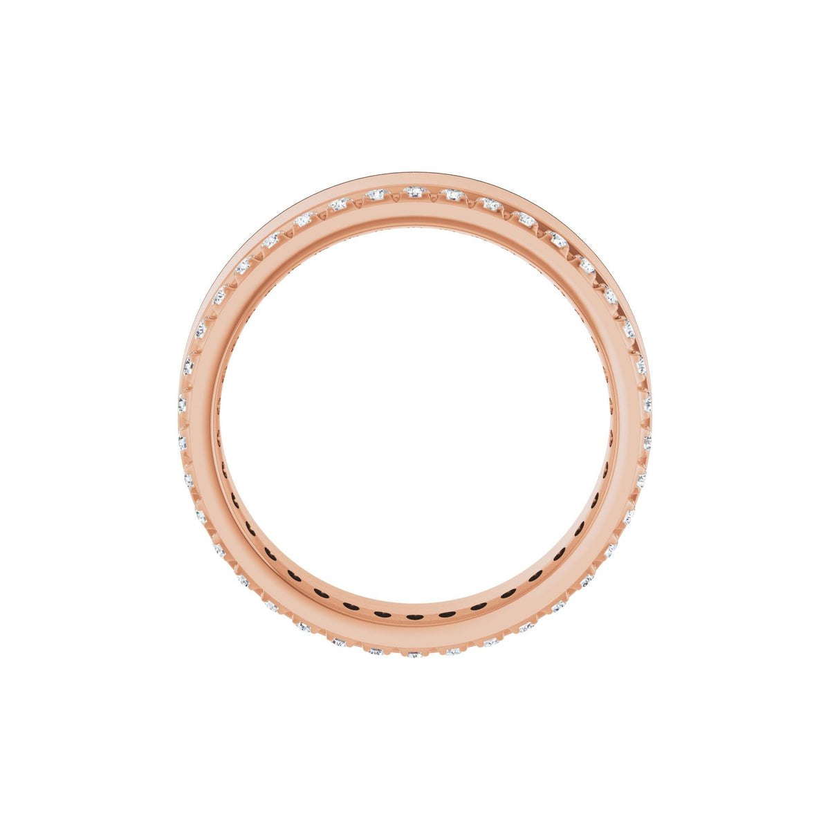 Diamond Accented Band in 14K Gold, 1/3 to 3/8 CT TW - 14K Rose Gold