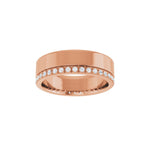 Diamond Accented Band in 14K Gold, 1/3 to 3/8 CT TW - 14K Rose Gold