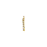Diamond Accented Block Initial Necklace Center in 14K Gold - 14K Yellow Gold