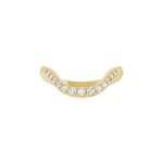 Diamond Accented Contour Band in 14K Gold, Round Diamonds, 1/5 to 1/4 CT TW - 14K Yellow Gold