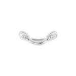 Diamond Accented Contour Band in 14K Gold, Round Diamonds, 1/8 CT TW - 14K White Gold