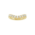 Diamond Accented Contour Band in 14K Gold, Round Diamonds, 3/4 CT TW - 14K Yellow Gold