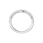 Diamond Accented Contour Band in 14K Gold, Round Diamonds, 3/4 CT TW - 14K White Gold