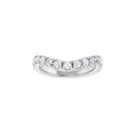 Diamond Accented Contour Band in 14K Gold, Round Diamonds, 3/4 CT TW - 14K White Gold