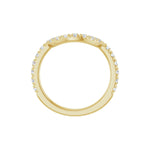 Diamond Accented Contour Band in 14K Gold, Round Diamonds, 3/8 CT TW - 14K Yellow Gold