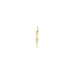 Diamond Accented Initial Dangle in 14K Gold - 14K Yellow Gold