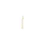 Diamond Accented Initial Dangle in 14K Gold - 14K Yellow Gold