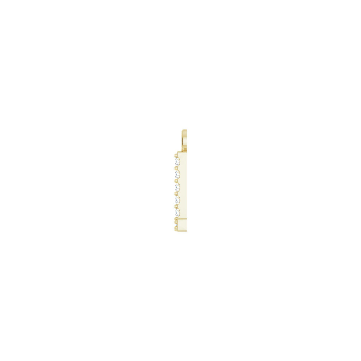 Diamond Accented Initial Dangle in 14K Gold - 14K Yellow Gold