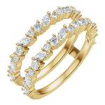 Diamond Accented Ring Guard in 14K Gold - 14K Yellow Gold