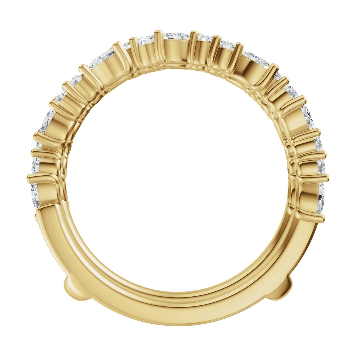 Diamond Accented Ring Guard in 14K Gold - 14K Yellow Gold