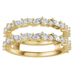 Diamond Accented Ring Guard in 14K Gold - 14K Yellow Gold