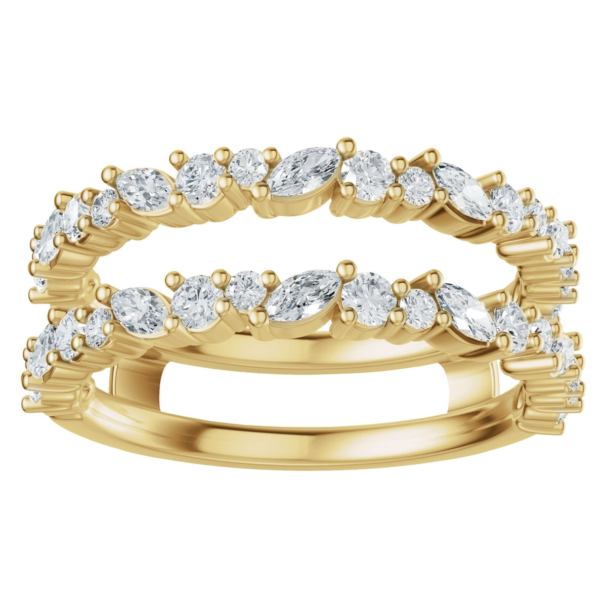 Diamond Accented Ring Guard in 14K Gold - 14K Yellow Gold