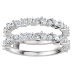 Diamond Accented Ring Guard in 14K Gold - 14K White Gold