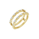 Diamond Accented Ring Guard in 14K Gold, Marquise Diamonds - 14K Yellow Gold