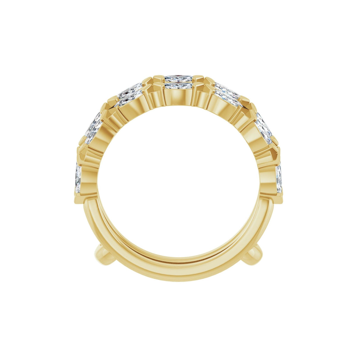 Diamond Accented Ring Guard in 14K Gold, Marquise Diamonds - 14K Yellow Gold