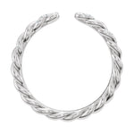 Diamond Accented Rope Open Band in 14K Gold - 14K White Gold