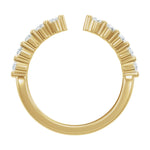 Diamond Accented Vintage-Inspired Open Band in 14K Gold No. 2 - 14K Yellow Gold