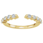 Diamond Accented Vintage-Inspired Open Band in 14K Gold No. 2 - 14K Yellow Gold
