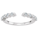 Diamond Accented Vintage-Inspired Open Band in 14K Gold No. 2 - 14K White Gold