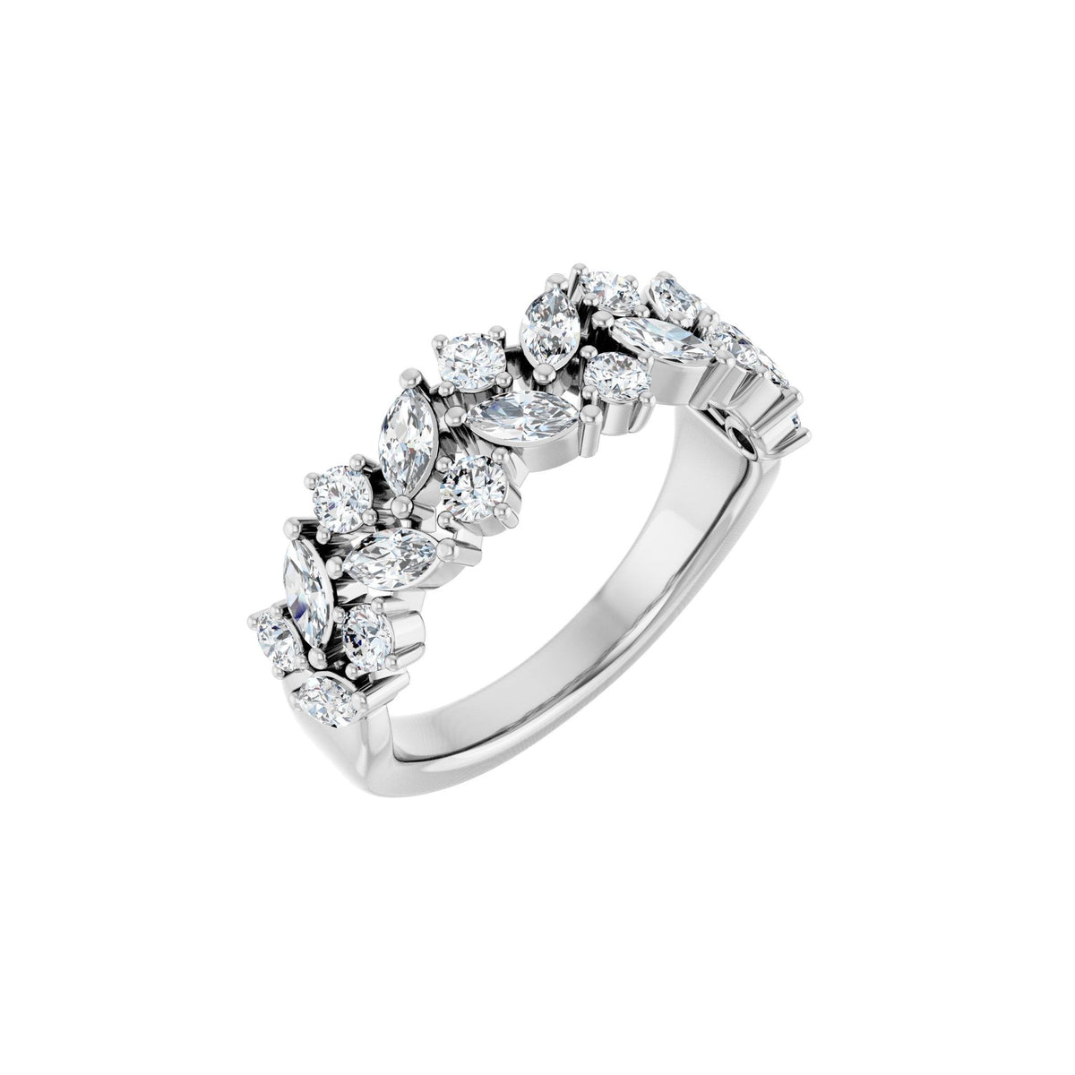 Diamond Anniversary Band in 14K Gold - 14K White Gold