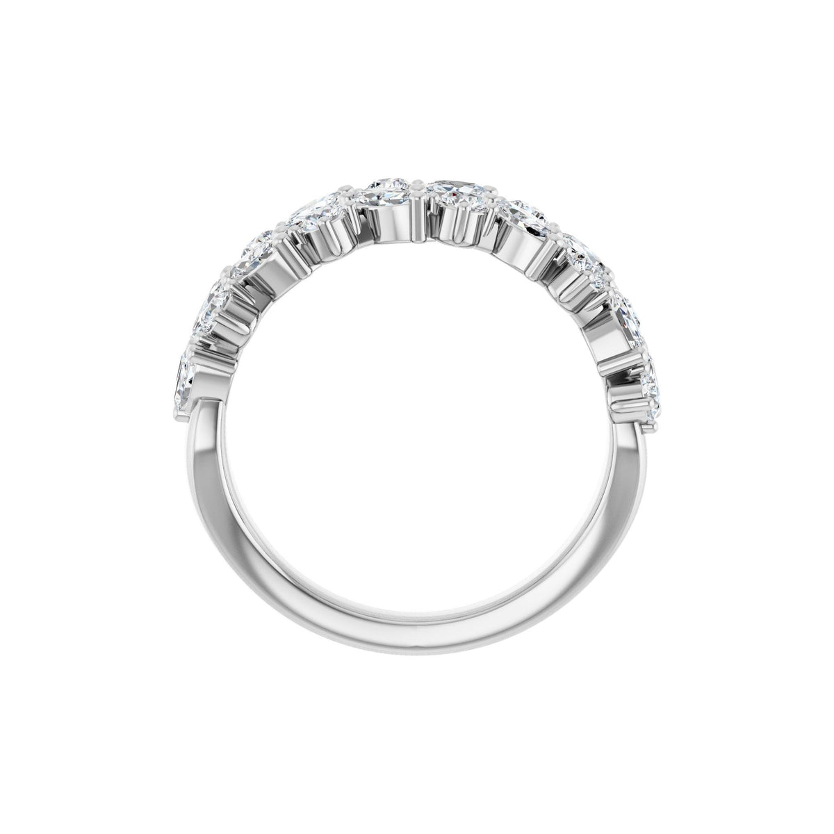 Diamond Anniversary Band in 14K Gold - 14K White Gold