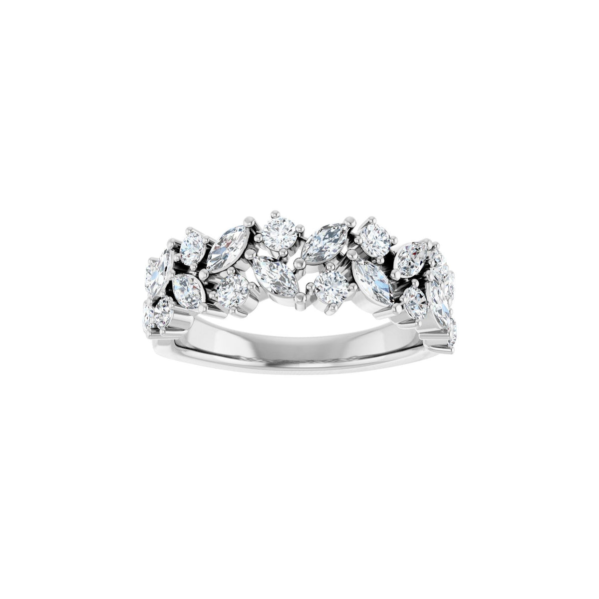 Diamond Anniversary Band in 14K Gold - 14K White Gold