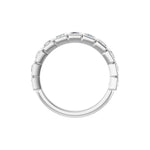 Diamond Bezel-Set Anniversary Band in 14K Gold - 14K White Gold