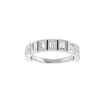 Diamond Bezel-Set Anniversary Band in 14K Gold - 14K White Gold