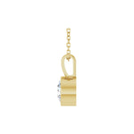 Diamond Bezel-Set Solitaire Pendant in 14K Gold - 14K Yellow Gold