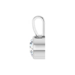 Diamond Bezel-Set Solitaire Pendant in 14K Gold - 14K White Gold